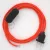 Creative Cables textil lámpakábel Lámpakábel, RF15 neon narancssárga műselyem 1,80 m. Ki a kapcsoló CABNTOARF