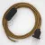 Creative Cables textil lámpakábel Lámpakábel, RC31 arany méz pamut 1,80 m. Ki a kapcsoló CABNTORC31