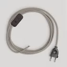Creative Cables textil lámpakábel Lámpa vezetéke galambszürke pamut kábellel, 1,80 m CABNTORC43