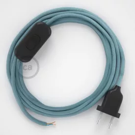   Creative Cables textil lámpakábel Lámpakábel, RC53 óceán pamut 1,80 m. Ki a kapcsoló és CABNTORC53