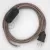 Creative Cables textil lámpakábel Lámpakábel, RD61 Ancient rózsaszín gyémánt pamut és természetes lenvászon 1,80 CABNTORD61
