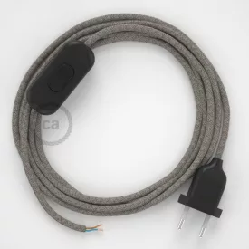   Creative Cables textil lámpakábel Lámpakábel, RD62 kakukkfű zöld gyémánt pamut és természetes lenvászon 1,80 CABNTORD62