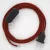 Creative Cables kapcsoló Lámpakábel, RL09 szikrázó piros rayon 1,80 m. Ki a kapcsoló CABNTORL09