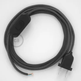   Creative Cables kapcsoló Lámpakábel, RM26 sötétszürke rayon 1,80 m. Ki a kapcsoló és CABNTORM26