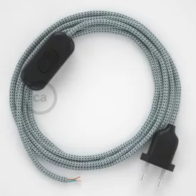   Creative Cables textil lámpakábel Lámpakábel, RT14 Stracciatella műselyem 1,80 m. Ki a kapcsoló és CABNTORT14