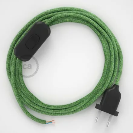 Creative Cables textil lámpakábel Lámpakábel, RX08 Bronte pamut 1,80 m. Ki a kapcsoló és CABNTORX08