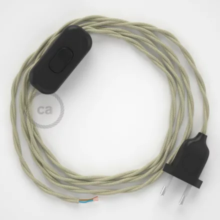 Creative Cables textil lámpakábel Lámpakábel, TC43 galamb pamut 1,80 m. Ki a kapcsoló és CABNTOTC43