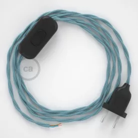   Creative Cables textil lámpakábel Lámpakábel, TC53 óceán pamut 1,80 m. Ki a kapcsoló és CABNTOTC53