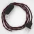 Creative Cables textil lámpakábel Lámpakábel, TM19 bordó műselyem 1,80 m. Ki a kapcsoló és CABNTOTM19