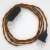 Creative Cables textil lámpakábel Lámpakábel, TM22 whisky műselyem 1,80 m. Ki a kapcsoló és CABNTOTM22