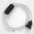 Creative Cables textil lámpakábel Lámpakábel, TM01 fehér műselyem 1,80 m. Ki a kapcsoló és CABNTR003
