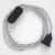 Creative Cables textil lámpakábel Lámpakábel, TM02 ezüst műselyem 1,80 m. Ki a kapcsoló és CABNTRARG