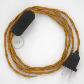   Creative Cables kapcsoló Lámpakábel, TM05 arany rayon 1,80 m. Ki a kapcsoló és CABNTRORO