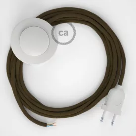   Creative Cables kapcsoló Bekötési Talapzat, RC13 barna pamut 3 m. Ki a kapcsoló CABPBTORC13