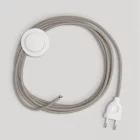 Creative Cables textil lámpakábel Lámpa vezetéke galambszürke pamut kábellel, 3 m CABPBTORC43