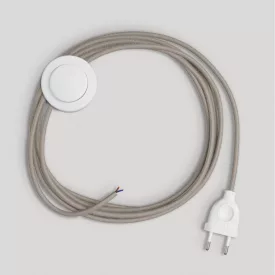   Creative Cables textil lámpakábel Lámpa vezetéke galambszürke pamut kábellel, 3 m CABPBTORC43