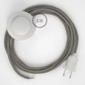   Creative Cables textil lámpakábel Vezetékelés Talapzat, RD62 kakukkfű zöld gyémánt pamut és természetes lenvászon CABPBTORD62