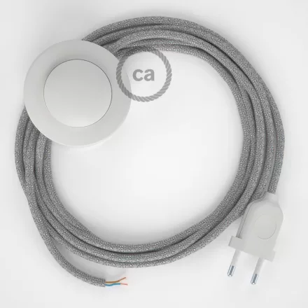 Creative Cables kapcsoló Bekötési talapzat, RL02 csillogó ezüst műselyem 3 m. Válassza ki CABPBTORL02