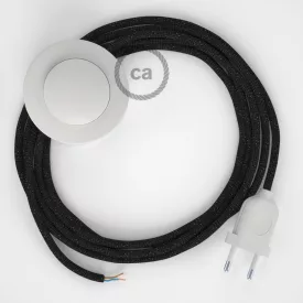   Creative Cables kapcsoló Bekötési Talapzat, RL04 csillogó fekete műselyem 3 m. Válassza ki CABPBTORL04