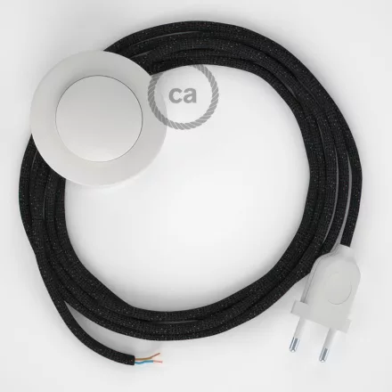 Creative Cables kapcsoló Bekötési Talapzat, RL04 csillogó fekete műselyem 3 m. Válassza ki CABPBTORL04