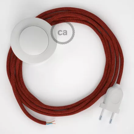 Creative Cables kapcsoló Bekötési Talapzat, RL09 csillogó piros műselyem 3 m. Válassza ki CABPBTORL09