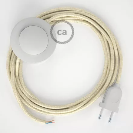 Creative Cables kapcsoló Bekötés Talapzat, RM00 elefántcsont műselyem 3 m. Ki a kapcsoló CABPBTORM00