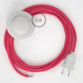   Creative Cables kapcsoló Bekötés Talapzat, RM08 fukszia műselyem 3 m. Ki a kapcsoló CABPBTORM08