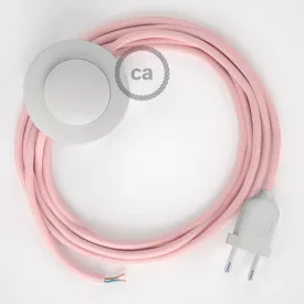   Creative Cables kapcsoló Bekötési Talapzat, RM16 rózsaszín műselyem 3 m. Ki a kapcsoló CABPBTORM16