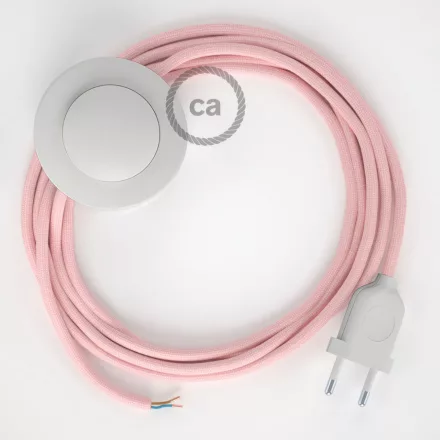 Creative Cables kapcsoló Bekötési Talapzat, RM16 rózsaszín műselyem 3 m. Ki a kapcsoló CABPBTORM16