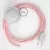 Creative Cables kapcsoló Bekötési Talapzat, RM16 rózsaszín műselyem 3 m. Ki a kapcsoló CABPBTORM16