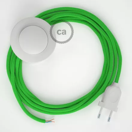 Creative Cables kapcsoló Bekötés Talapzat, RM18 mész zöld műselyem 3 m. Ki a CABPBTORM18