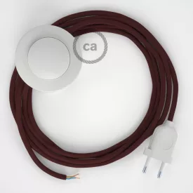   Creative Cables kapcsoló Bekötés Talapzat, RM19 bordó műselyem 3 m. Ki a kapcsoló CABPBTORM19