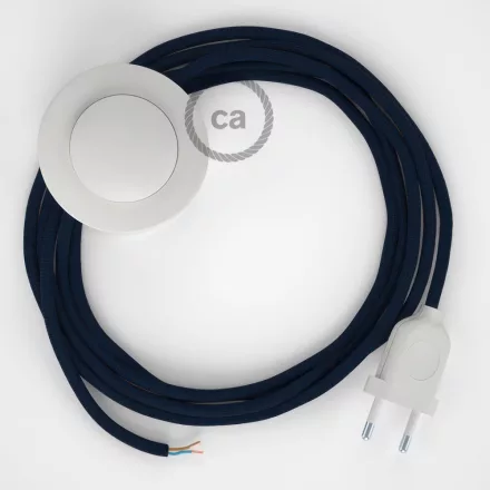 Creative Cables kapcsoló Bekötés Talapzat, RM20 sötét kék rayon 3 m. Ki a CABPBTORM20