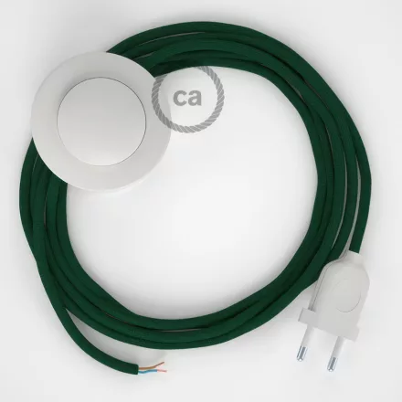 Creative Cables kapcsoló Bekötés Talapzat, RM21 sötét zöld rayon 3 m. Ki a CABPBTORM21