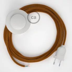   Creative Cables kapcsoló Bekötési talapzat, RM22 whisky műselyem 3 m. Ki a kapcsoló CABPBTORM22