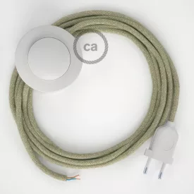   Creative Cables kapcsoló Bekötés Talapzat, RN01 natúr lenvászon 3 m. Ki a kapcsoló CABPBTORN01