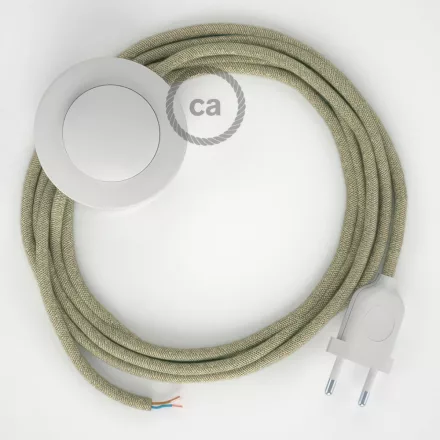 Creative Cables kapcsoló Bekötés Talapzat, RN01 natúr lenvászon 3 m. Ki a kapcsoló CABPBTORN01