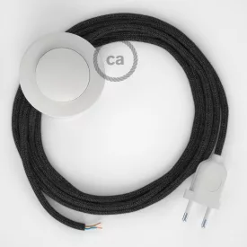   Creative Cables kapcsoló Bekötés Talapzat, RN03 antracit lenvászon 3 m. Ki a kapcsoló CABPBTORN03