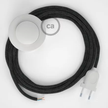 Creative Cables kapcsoló Bekötés Talapzat, RN03 antracit lenvászon 3 m. Ki a kapcsoló CABPBTORN03