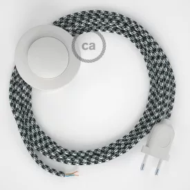   Creative Cables kapcsoló Bekötési talapzat, RP04 Fehér-Fekete Kétszínű Rayon 3 m. Válassza ki CABPBTORP04