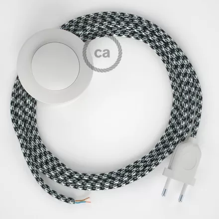 Creative Cables kapcsoló Bekötési talapzat, RP04 Fehér-Fekete Kétszínű Rayon 3 m. Válassza ki CABPBTORP04