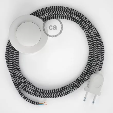 Creative Cables kapcsoló Bekötési talapzat, RZ04 Fekete ZigZag Rayon 3 m. Válassza ki CABPBTORZ04