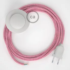   Creative Cables kapcsoló Bekötési talapzat, RZ08 Fukszia ZigZag Rayon 3 m. Válassza ki CABPBTORZ08