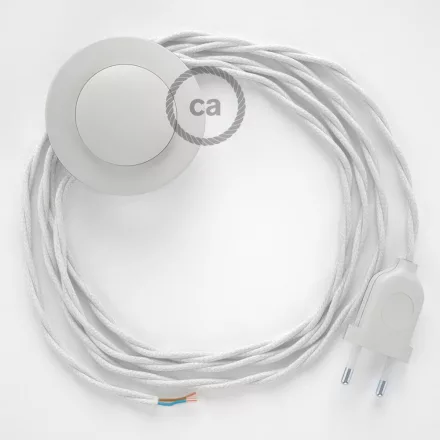 Creative Cables kapcsoló Bekötési talapzat, TC01 Fehér Pamut 3 m. Válassza ki a CABPBTOTC01