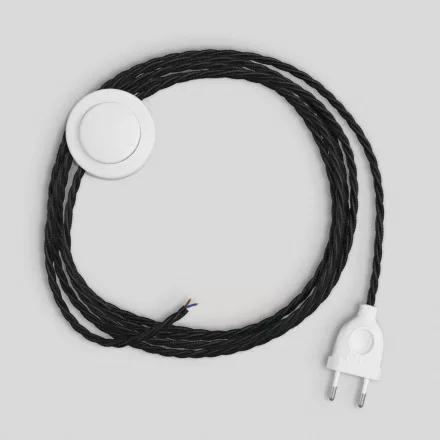 Creative Cables lámpakábel Kábelezés fekete fonott kábellel 3 m CABPBTOTC04