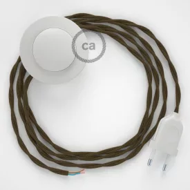  Creative Cables kapcsoló Bekötési talapzat, TC13 Barna Pamut 3 m. Ki a kapcsoló CABPBTOTC13