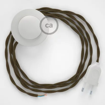 Creative Cables kapcsoló Bekötési talapzat, TC13 Barna Pamut 3 m. Ki a kapcsoló CABPBTOTC13