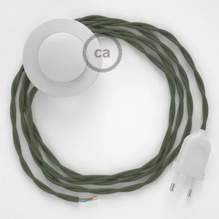 Creative Cables kapcsoló Bekötési Talapzat, TC63 Zöld Szürke Pamut 3 m. Válassza ki CABPBTOTC63