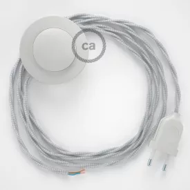   Creative Cables kapcsoló Bekötési talapzat, TM02 Ezüst Rayon 3 m. Ki a kapcsoló CABPBTOTM02