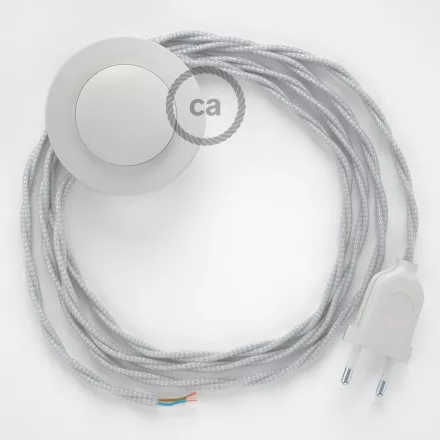 Creative Cables kapcsoló Bekötési talapzat, TM02 Ezüst Rayon 3 m. Ki a kapcsoló CABPBTOTM02
